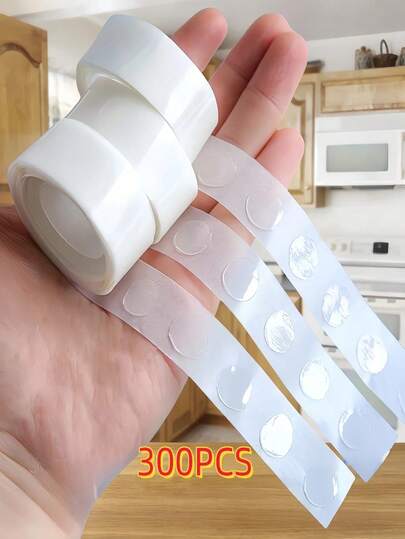 100 piezas de cinta adhesiva doble cara transparente, pegamento para globos, 100 puntos de pegamento por rollo, puntos adhesivos removibles sin residuos para decoraciones de boda, globos, arreglos de fiesta de cumpleaños, carteles, fotos y fijación de citas - No impermeable, compatible con superficie de plástico