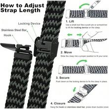 Smart Watch Strap - Green Black (Black Buckle) - View 5