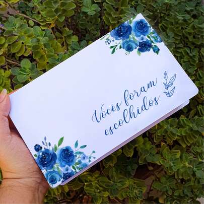 Caixa Convite Padrinhos de Casamento para Lembrança - Apenas Caixa (de Papel Offset) 15x9x4cm Para Presentes como Gravatas, Pulseiras e Bombons) com Mensagem e Capa Vocês Foram Escolhidos