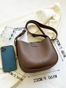 Fashion Patchwork Mother-Child Bag With Inner Bag, Crossbody & Shoulder Bag - Coffee Brown - View 7