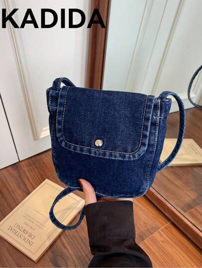 1 pieza Bolso de hombro minimalista unicolor, adecuado para usar y viajar