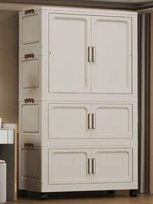 Armario de almacenamiento para niños de 5/4/3/2/1 niveles, organizador plegable para sala de estar/dormitorio con gran capacidad, multifuncional para ropa de bebé - Multicolor - Ver 2