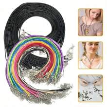 10/20/30/50/100/200/500 Pcs/Pack 1.5mm Adjustable Woven Cord Necklace, Suitable For Jewelry Making DIY Necklace & Bracelet