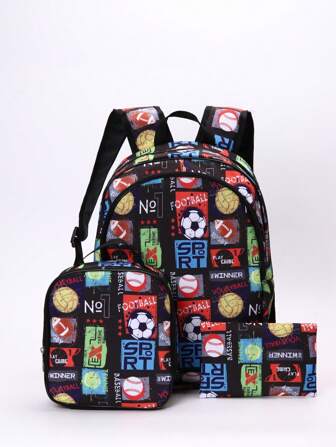 Ensemble de 3 pièces comprenant : 1 sac à dos scolaire léger pour enfants, 1 sac de livre imprimé, 1 sac à dos léger mignon. Convient pour un usage scolaire quotidien et les voyages occasionnels des adolescentes.