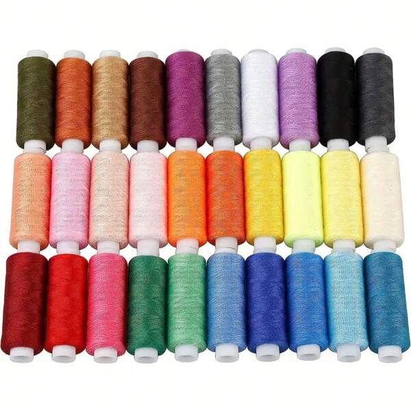 24 Colors Sewing Thread Set, 402 Multifunction Polyester Thread, Ideal For Sewing Enthusiasts And Beginners, Vibrant Colors For Creative Projects, Durable And Easy To Use, Perfect For Hand Sewing, Machine Sewing And DIY Crafts, High-Quality Thread To Enhance Your Sewing Experience