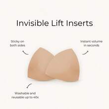 Invisible Lift - Sujetador adhesivo patentado que evita que el pezón se resbale. Tops de corte bajo. Ropa de mujer. - Marrón - Ver 5