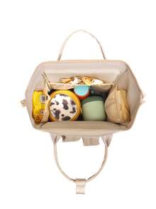 1 件纯色多功能大容量妈咪/孕妇包，旅行手提包，带奶瓶收纳 - 彩色 - 查看 9
