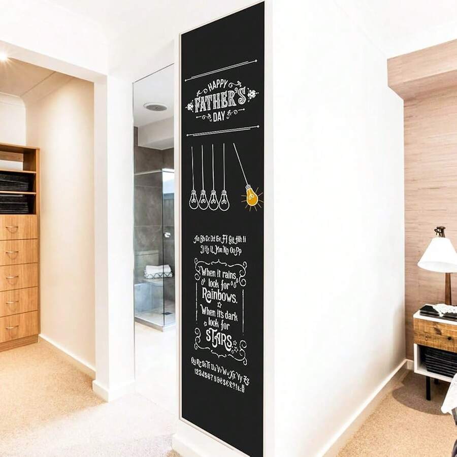 1 Roll Removable DIY Blackboard Wall Sticker For Office, Home, Art - Black Blackboard Sticker Art Project School Supplies,Back To School - Multicolor - View 1