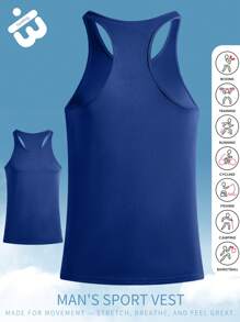 Men Youth Lightweight Soft Fabric Quick Drying Pullover Crew Neck Basic Model Casual Simple Mountain Climbing T-Shirts Tank Tops Sweatshirts Classic Fit Vest Men Thanksgiving Spring, Summer, And Autumn Holiday Outdoor Sport Men Clothing