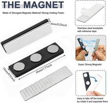 Blackout Blind Accessory - 12 Pair Magnetic Closure With Adhesive For Blackout Curtains,Curtain Magnets Closure For Window Shade And Curtains - 米色 - 查看 2