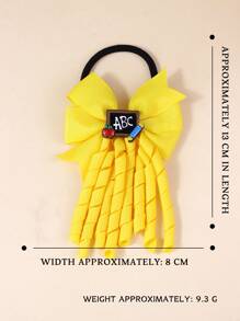2 buc eleganți de păr cu fundă pentru copii, eleganți decorativi cu desene animate, tablă neagră ABC, accesorii excelente pentru întoarcerea la școală