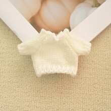 Nuevo accesorio de llavero con suéter de punto a rayas adecuado para ropa de muñeca Labbubu de 17 cm, regalo para fiesta de cumpleaños infantil