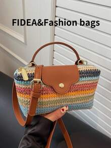 New Fashion Solid Color Minimalist PU Bucket Bag, Elegant High-End Handbag Suitable For Work, Shopping, Dating, Versatile - Multicolor - View 8