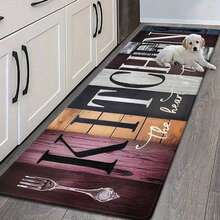 1pc/2pcs Classic Dark Wood Grain Print Kitchen Floor, High Rebound Foam, Absorbent Anti-Slip Rug Kitchen, Bathroom, Hallway, Entrance, Dining Room And Other Home Decor - Multicolor - View 12