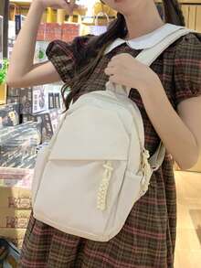 Lightweight,Business Casual Small Sling Bag Casual For Daily Life For Teen Girls Women College Students,Rookies & White-Collar Workers Perfect For Office,College,Work ,Business,Commute,Outdoors, Travel, Outings, Preppy Bum Bag For The First Day Of School Christmas Gift - White - View 2