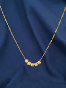 Collar de acero de titanio Wufu sin caja, cuentas de joyería de moda popular para damas, regalo de cumpleaños para la madre o la novia, cuenta con transferencia de joyas