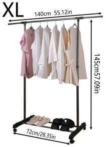 1pc Easy-To-Assemble Metal Hangers For Four Seasons - Space-Saving Vertical Hanger With Hooks, Suitable For Indoor And Outdoor, Home And Balcony Storage, Durable Metal Clothes Drying Rack, Clothes Drying Rack, Clothes Rack, Strong Rack - Indoor Clothing Display Rack, Multifunctional Freestanding Rack Can Be Assembled Vertical Storage Rack, Drying Racks
