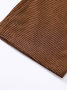 Men's Corduroy Multi-Pocket Straight Leg Cargo Pants, Versatile Loose Wide-Leg Trousers, Spring/Autumn