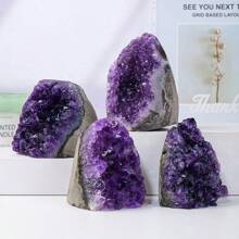1PC Hot High Quality Mini Natural Amethyst Cluster Crystal Geode Cave Raw Healing Stone Mineral Specimen Mysterious Gemstone Home Office Desktop Decoration