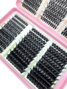 D/DD Curl 10-18MM Mix Length 60Rows Lash Clusters 560Pcs Cat Eye Wispy Eyelash Clusters 50D60D80D100D140D160D Cluster Large Capacity False Eyelashes Single Cluster Natural Fluffy. Thick. Soft. Lightweight Eyelash Book, Comfortable To Wear. Enlarging Eyes, Lifting Eye Tails, DIY Eyelash Extension, Eyelash Extension. Daily Life&Weddings&Dates&Parties&Music Festivals&Halloween Use - Black - View 4
