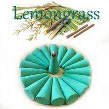 1pc 65/100/125 Pcs Lemongrass Incense Cones, Suitable For Kitchen, Living Room, Home Decor, Yoga, Office, Aromatic Fragrance