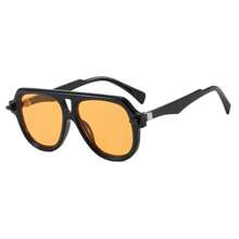 1 Stück modische orange Pilotenbrille für Damen, vielseitig einsetzbar für Fotografie & Accessoires, Sommer