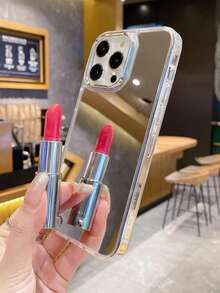 1 件豪华电镀镜面手机壳适用于 Apple 16 Pro Max/15/14/13/12/11/X/Xs/Xr/Xs Max/Plus，亚克力镜面防震保护手机套 - 銀色 - 查看 5