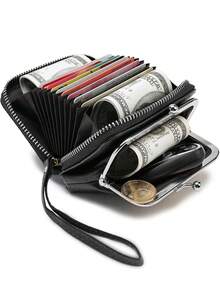 1 Piece, Ladies' Elegant, Detachable 2-In-1 Ladies' Wallet, Credit Card Bag With Ion Wallet, Ladies' And Girls' Cute Change Wallet With Zipper Wristband, The Best Choice To Carry At Birthday Parties And Dinners