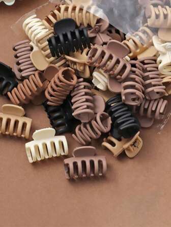 15/30pcs Versatile Hair Clips, Small Dinosaur Bone Style Hairpins For Women, Simple Bangs Clip, Mini Hairstyle Claw Clip, Retro Lightweight And Convenient For Home, Vacation, Leisure, School Stuff, College