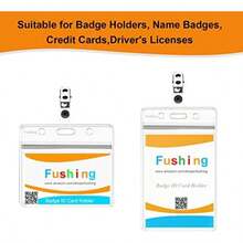 Metal Badge Clips With Clear PVC Strap, Suitable For ID Cards And Badges (Pack Of 20/30), School Supplies,Back To School - Multicolor - View 5