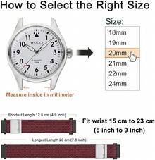 Correa de Reloj de Nylon Trenzado de 22mm para Hombres y Mujeres, Liberación Rápida, Hebilla de Acero Inoxidable Negra (Azul) - Rojo Negro (Hebilla Plateada) - Ver 4