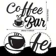 Cette tasse à café en métal noir rétro montée au mur convient aux cafés et aux cuisines de ferme. Le logo ajoute du charme. Le ton noir associé au logo donne un look frais aux cuisines de ferme et aux bars à café. C'est une décoration murale de style campagnard pour bars à café, jardins de ferme, bureaux à domicile et cuisines.