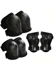 6件套户外运动护具套装，适合3-9岁儿童，包含护手、护膝和护肘。为骑行、平衡车、滑板、攀岩和滑雪增添乐趣的完美礼物，是儿童节和圣诞节的理想之选。 - 彩色 - 查看 12