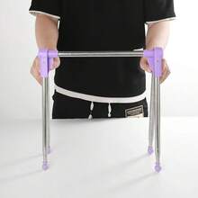 1个可伸缩折叠不锈钢晾衣架，稳固落地式晾衣架，适用于家庭、洗衣、露营和旅行，露营装备 | 现代晾衣架设计，斋月/情人节礼物 - 彩色 - 查看 7