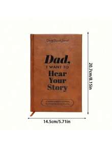 1 件装《妈妈，爸爸，我想听听你们的故事：父母的指导日记，分享他们的生活和爱》 - 皮革精装，带丝带书签、学校用品、返校 - 故事本 - 查看 3