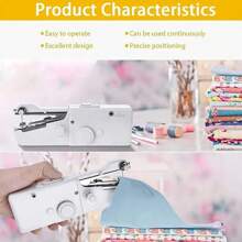 1pc Handheld Sewing Machine Mini Sewing Machines, Portable Sewing Machine Quick Handheld Stitch Tool For Fabric, Kids Cloth, Clothing - 2 Coils Color Random (Battery Not Included)