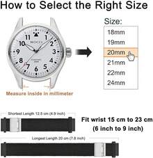 Correa de Reloj de Nylon Trenzado de 22mm para Hombres y Mujeres, Liberación Rápida, Hebilla de Acero Inoxidable Negra (Azul) - Negro (Hebilla plateada) - Ver 4