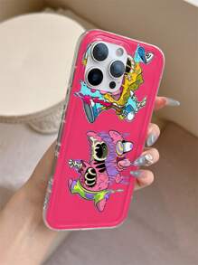 SPONGEBOB 1pc Soft Spongy Bubble Minimalist Transparent Cartoon Series Phone Case Compatible With GalaxyS22/S23/S24Ultra/IPhone13/14/15/16PRO,Original Handdrawn Soft Protective Shell, Anti-Drop Design, Ideal Gift For Girlfriend