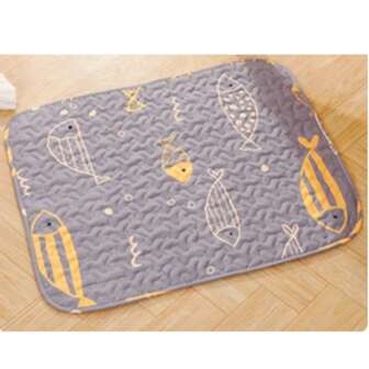1 pièce de tapis matelassé en tissu multicolore pour animaux de compagnie, convient aux chats et chiens de petite à grande taille pour une utilisation à l'intérieur de la maison
