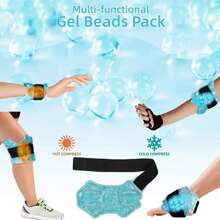 [Hot & Cold] Adjustable Sports Foot Ice Bag With Gel Pack, Microwave Heating, Freezable & Reusable, Ankle Support And Cushion