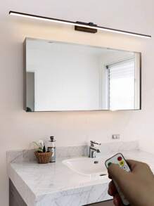 1 pieza Lámpara de pared con espejo de vanidad LED, luz de pared multifuncional recargable por USB y regulable para el baño, dormitorio, dormitorio universitario, con cuidado ocular