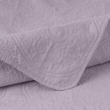 Modern Threads Ultra Soft Medallion Embroidered 3 Piece, Lavender, Full/Queen Quilt Set
