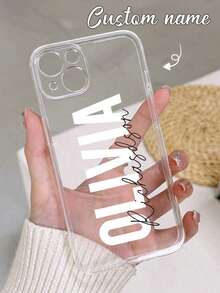 1pc Personalized Custom Phone Case, Changeable Background Color, High-Definition UV Printing, TPU Transparent Anti-Drop, Full Coverage, Compatible With Samsung/A05/A04/A11/A24/A25/A26/A33/A12/A13/A14/A15/A52/A54/A55/S23Ultra/S24Ultra/A52S/13C/A15/Honor X6A/X7B/X8B/X6/SAM/Redmi,Compatible With IPhone16ProMax/16Pro/15ProMax/14ProMax/13ProMax13Pro/15Pro, Cartoon Animal Pattern, Fashionable Multicolor, Cute, Simple, Unique Gift For Friends And Lovers - Clear - View 4