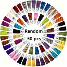 50/80/100 piezas Borlas de 38mm de diámetro a granel de colores variados - Colgantes con borlas para hacer manualidades, llaveros, joyería y talla grande