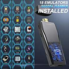 Wireless Retro Gaming Console Stick, Plug And Play TV Video Games Stick With Built-In 18 Emulators, Retro Drive 20000+ Games, 4K - 黑色 - 查看 2