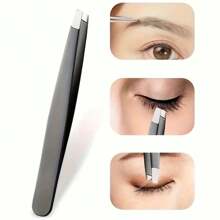 High Precision Ultra-Thin Straight Eyebrow Tweezers, For Men's Beard Trimming And Women's Eyebrow Shaping - Black - View 4