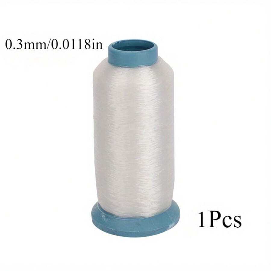 1pc 100% Nylon Monofilament Sewing Thread, Multipurpose For Quilting, Blind Stitching, Suitable For Various Fabrics, Machines And Handcrafting, DIY Jewelry Making, Beading, Fishing Line, Net Making, Multiple Sizes Available - Transparent - View 1