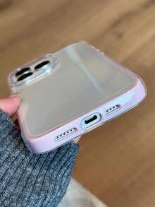 三合一加厚硬质彩色边框个性化创意粉色、白色、黑色、蓝色、绿色简约防摔全包透明手机壳，兼容 16 Pro/16 Pro Max/16/15 Pro Max/14/14 Pro Max/13/12/12 Pro/11/11 Pro Max/15 Pro/13 Pro/14 Plus/17/17 Pro/17 Pro Max/Air手机壳 - 粉色 - 查看 6