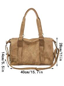 New Vintage Short Trip Bag, Fashion Versatile Large Capacity Waterproof Shoulder Bag, Student School Campus Messenger Bag, Minimalist Couple Handbag Bag For School School Accessories School Stuff