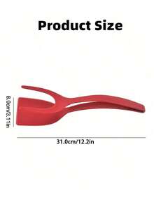 1个二合一尼龙铲夹，烹饪铲，煎蛋铲，煎饼牛排铲，烘焙工具，厨房小工具